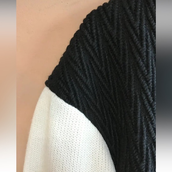 Tibi Black &White Textured Sweeter Bomber Jacket Long Sleeves Zipper Size XS - Picture 12 of 12
